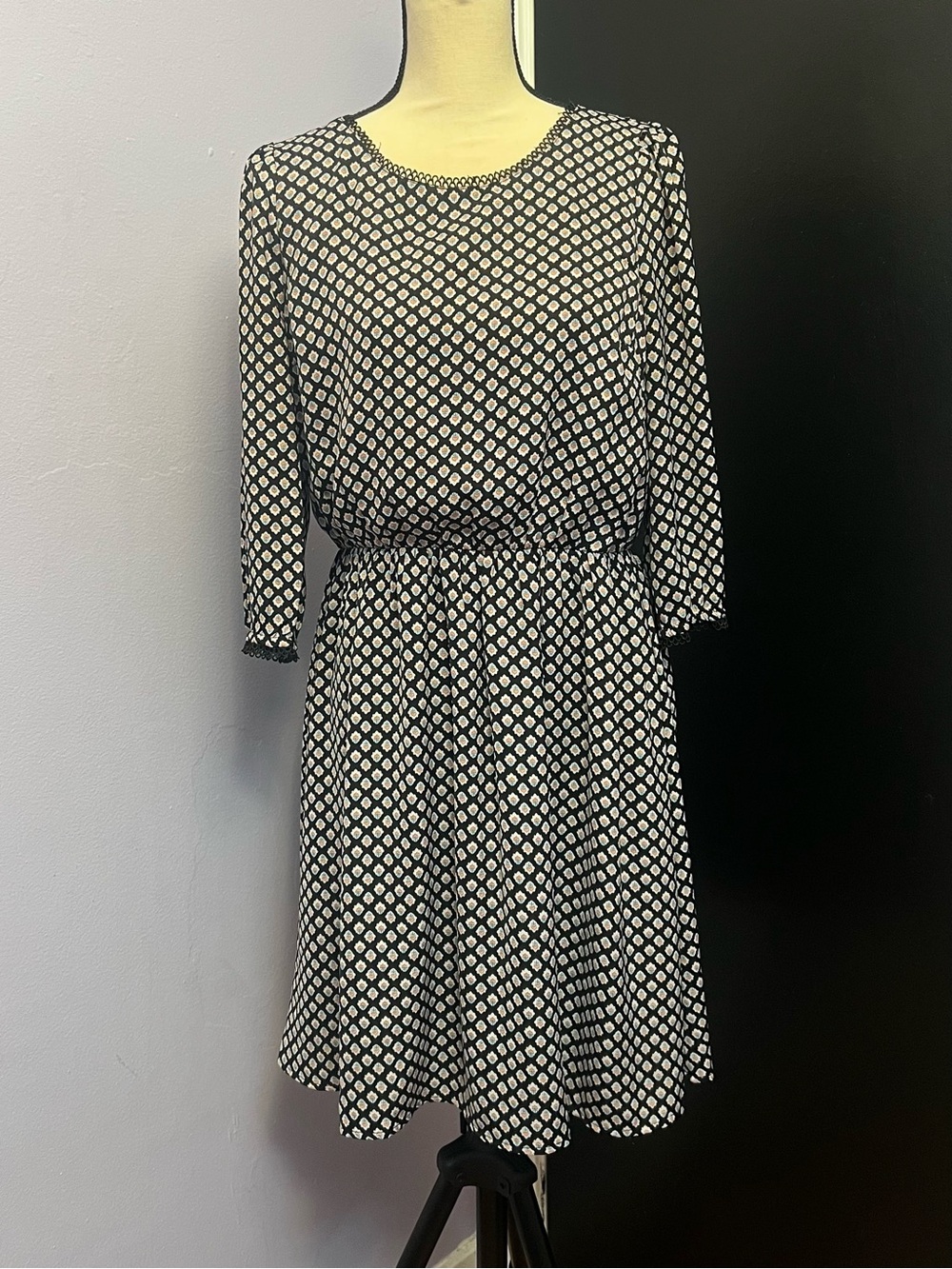 Altar’d State Black & White floral Print Women’s Dress